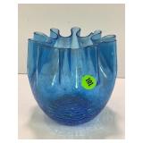 MID CENTURY MODERN PILGRIM CRACKLE GLASS PINCHED