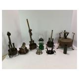 LOT OF COLEMAN AND OTHER OIL LAM P PARTS WITH