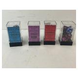 LOT OF 4 CHESS CHESSEX DICE WITH GAMEBOARD