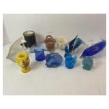 LARGE LOT OF HANDBLOWN PAPERWEIGHTS AND MORE