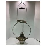 ANTIQUE B&H HANGING VICTORIAN PARLOR OIL LAMP