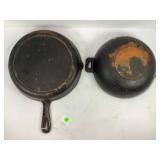 #8 CAST IRON SKILLET WITH HEAT RING AND 10' CAST