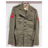 1950-1970 MARINE DRESS UNIFORM - JACKET IS A 36R -