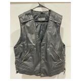 HARLEY DAVIDSON LEATHER BIKER VEST - SIZE LARGE