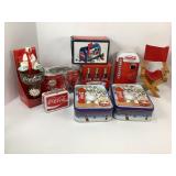 COCA-COLA COLLECTIBLES - TINS, STOCKING HOLDERS,