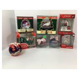 COCA-COLA ORNAMENTS, MINI CLOCK AND MORE