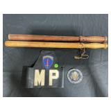 U.S. ARMY EUROPE MILITARY POLICE LEATHER ARM BAND