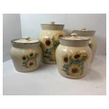 HOME AND GARDEN CERAMIC CANISTER SET