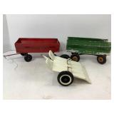 ERTL & BUDDY L STEEL TOY TRAILERS