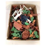 LARGE LOT OF ARMY GUYS, HORSES, INDIANS, COWBOYS &