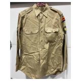 KOREAN WAR ERA SERVICE SHIRT WITH 50TH ARMOR