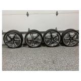 CUSTOM SET OF ALUMINUM RIMS WITH TIRES -245-30ZR22