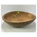 PRIMITIVE WOOD DOUGH BOWL - 12 1/2' X 3 1/2'