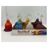 LOT OF 7 PILGRIM FROSTED HAND BLOWN GLASS BELLS