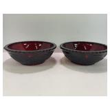 TWO AVON THE 1876 CAPE COD COLLECTION RUBY RED