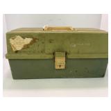 PLANO TACKLE BOX WITH CONTENTS - LURES, WEIGHTS,
