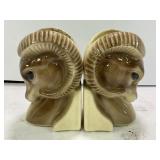 SET OF TWO RAMS HEAD POTTERY PLANTERS -6 1/2' TALL