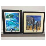 TWO 3D LENTICULAR PRINTS.