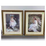TWO ORNATE FRAMED SANDRA KUCK PRINTS