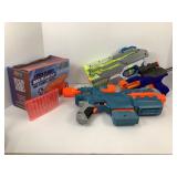 LARGE LOT OF NERF GUNS, DART GUNS, DARTS & MORE