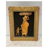 VINTAGE FOLKART WOODEN CARVING IN ORNATE