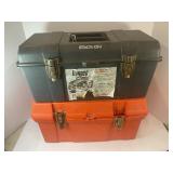 LOT OF 2 PLASTIC TOOLBOXES