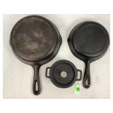 CAST IRON #3 & #5 SKILLETS MADE IN THE USA & MINI