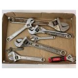 LARGE LOT OF ADJUSTABLE WRENCHES