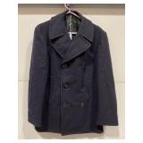 VINTAGE U.S. NAVY HEAVY WOOL PEA COAT - SIZE L?