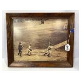 Framed Babe Ruth Photo Wooden Frame