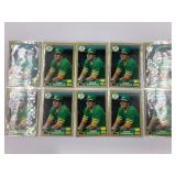 Lot of (10) Jose Canseco Oakland Athletics Baseb