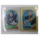 1970 Topps Football Dick Butkus & Bart Starr Foo