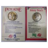 Pete Rose & Johnny Bench Kahns Commemorative Coi