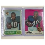 Lot of (2) VIntage Topps Gale Sayers Chicago Bea