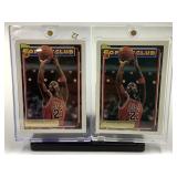 (2) 1992-93 Topps Basketball Michael Jordan GOLD