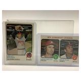 Lot of (2) 1973 Topps Baseball nolan Ryan Califo