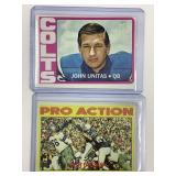 Lot of (2) 1971 Topps Football Cards Johnny Unit