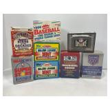 Box of Multiple Baseball, Football, Basketball B