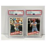 (2) PSA Cincinnati Reds 1985 Topps Graded Baseba