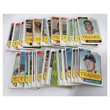 Very large lot of 1974 Topps Traded Baseball W/
