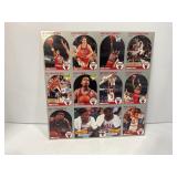 Lot of (5) Rare 1990-91 NBA Hoops Uncut Chicago