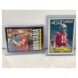 1983 & 1985 Topps Joe Montana Football Cards HOF