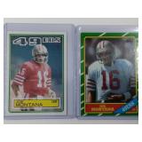 1983 & 1986 Joe Montana Topps Football Cards
