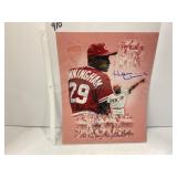 Cincinnati Reds Herm Winningham Autographed Cust