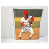 Cincinnati reds Great CHris Sabo Autographed 8x1