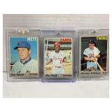 Lot of (3) 1970 Topps Hall of Fame Cards In Mags