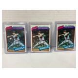 (3) 1980 Nolan Ryan Baseball Cards California