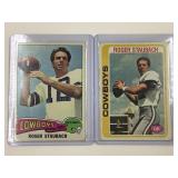 1975 & 1978 Topps Roger Staubach Football Cards