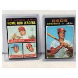 (2) 1971 Johnny Bench Baseball Cards #250 & #66