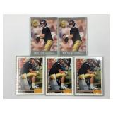 Lot of (5) Brett Favre Rookie Cards In Protector